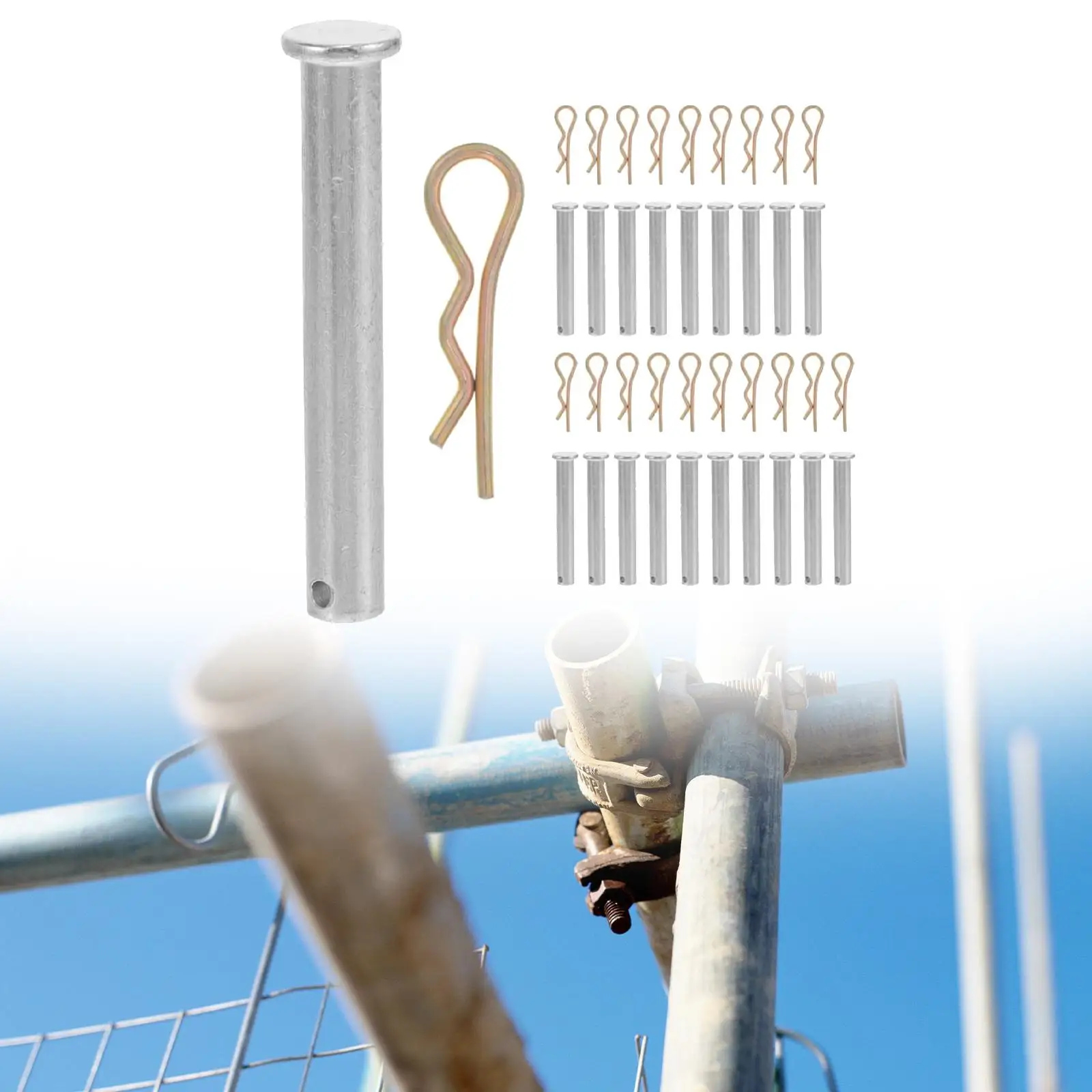 Steel Scaffold Locking Pins and Clips Stable Fittings Retainers Easy to Use Heavy Duty Construction Parts for Repair Accessories