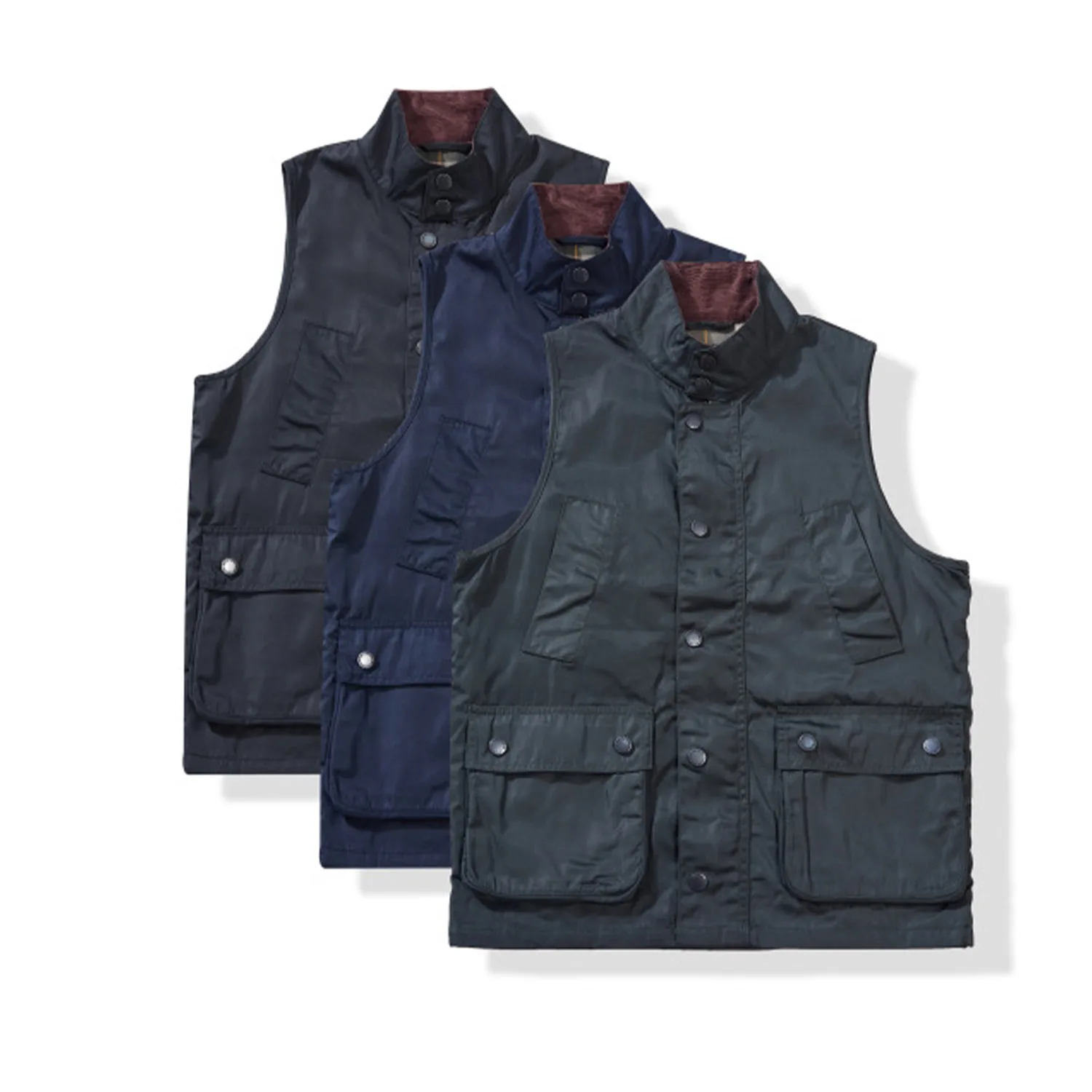 

English Classic Jacket Hunting Gear Oil Wax Vest British Stand Up Collar Tank Top Outdoor Mortorcycle Mountaineering Waistcoat