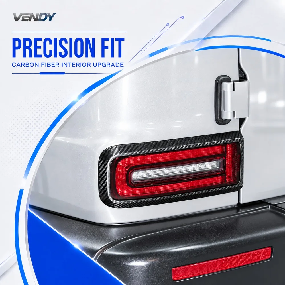 Real Carbon Fiber For Mercedes Benz G Class W464 2019-2023 Rear Taillight Decorative Frame Cover Trim Modified Parts Accessories