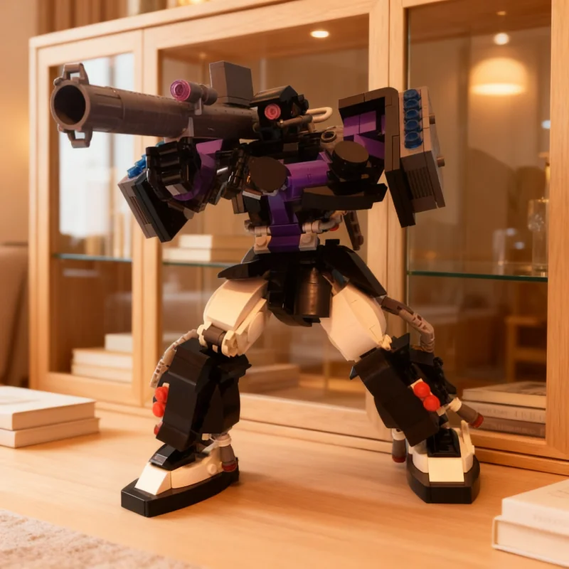 649pcs MOC MF-003 ZAKU II BLACK Model Building Blocks Toy Construction Christmas Gift 3D Craft Creative Education Collection