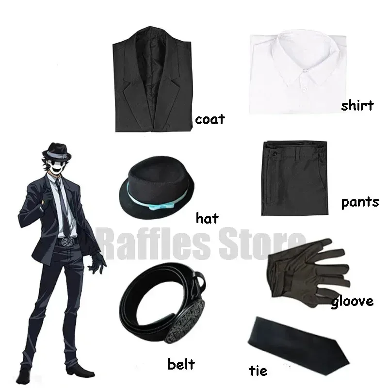 قناع تنكري قناص الغزو الارتفاع الجديد لعام 2025 Tenkuu Shinpan بدلة سوداء الساموراي دعامة تنكرية لجميع القديسين ☆ ☆ ☆   أأ أوم [8