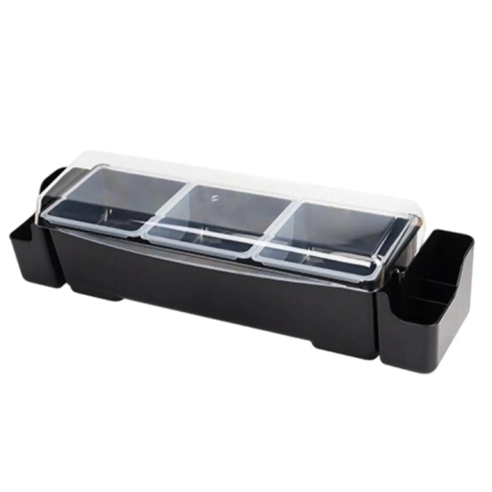 Commercial Bar Container with Removable Cups ABS PC Condiment Organizer for Countertop Spice Rack Service
