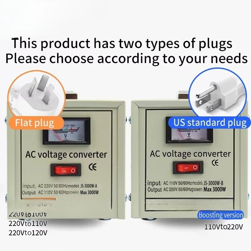 110V Dry Converter to 220V Voltage Converter for High Efficiency 3000W Single Phase Power Supply for Transformers