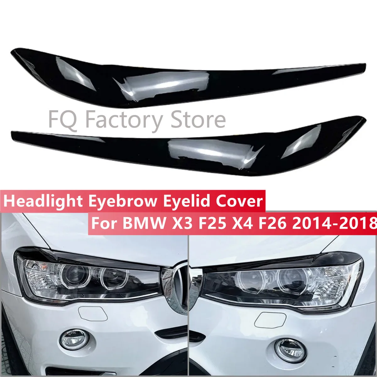 

Для BMW X3 F25 X4 F26 пара передних фар автомобиля, лампа для бровей, век, головной свет, брови 2014-2017, автоаксессуары