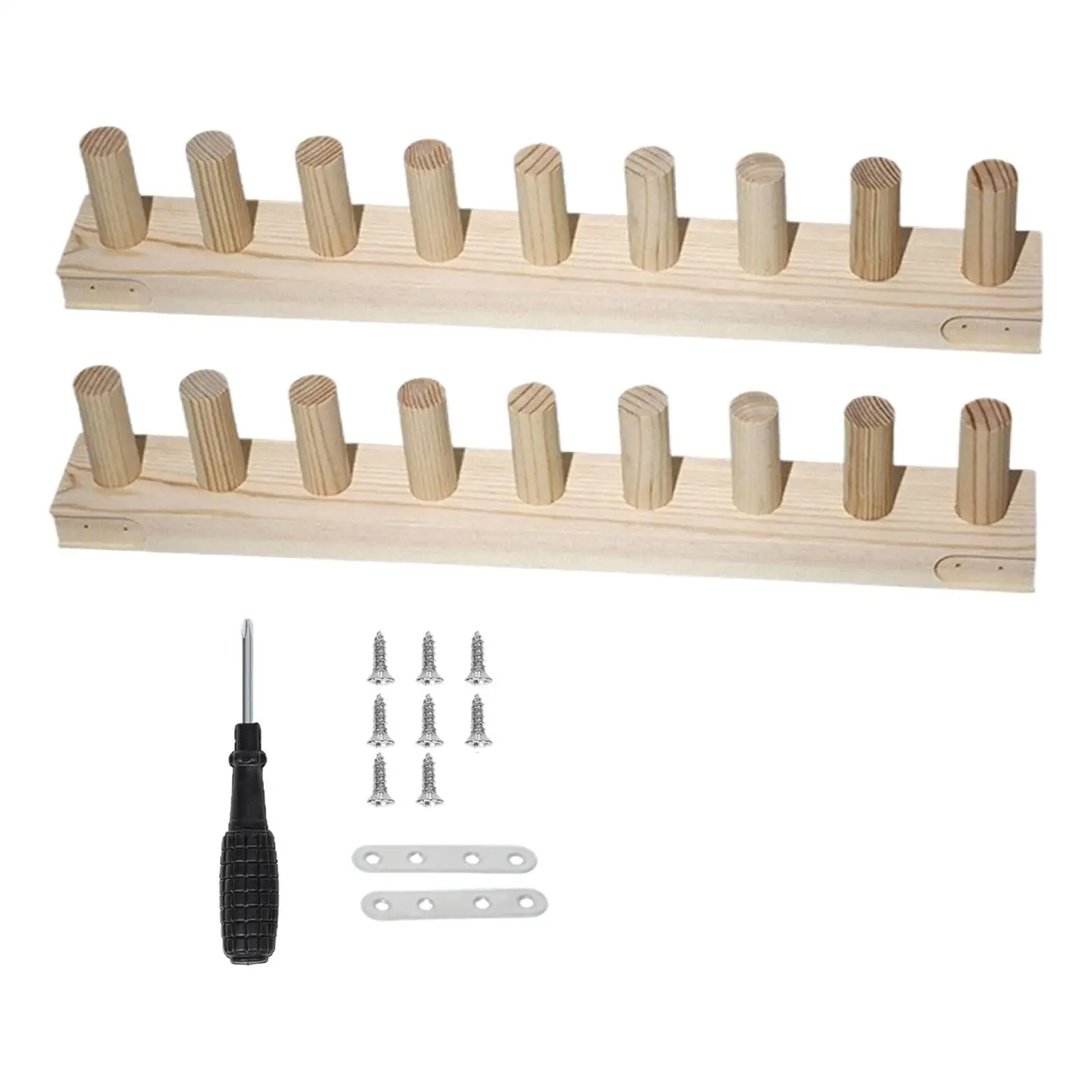 Sturdy Weaving Loom for Chunky Yarn Blankets Portable Knitting Kit Wooden Peg Frame Easy Assembly for DIY Home Projects
