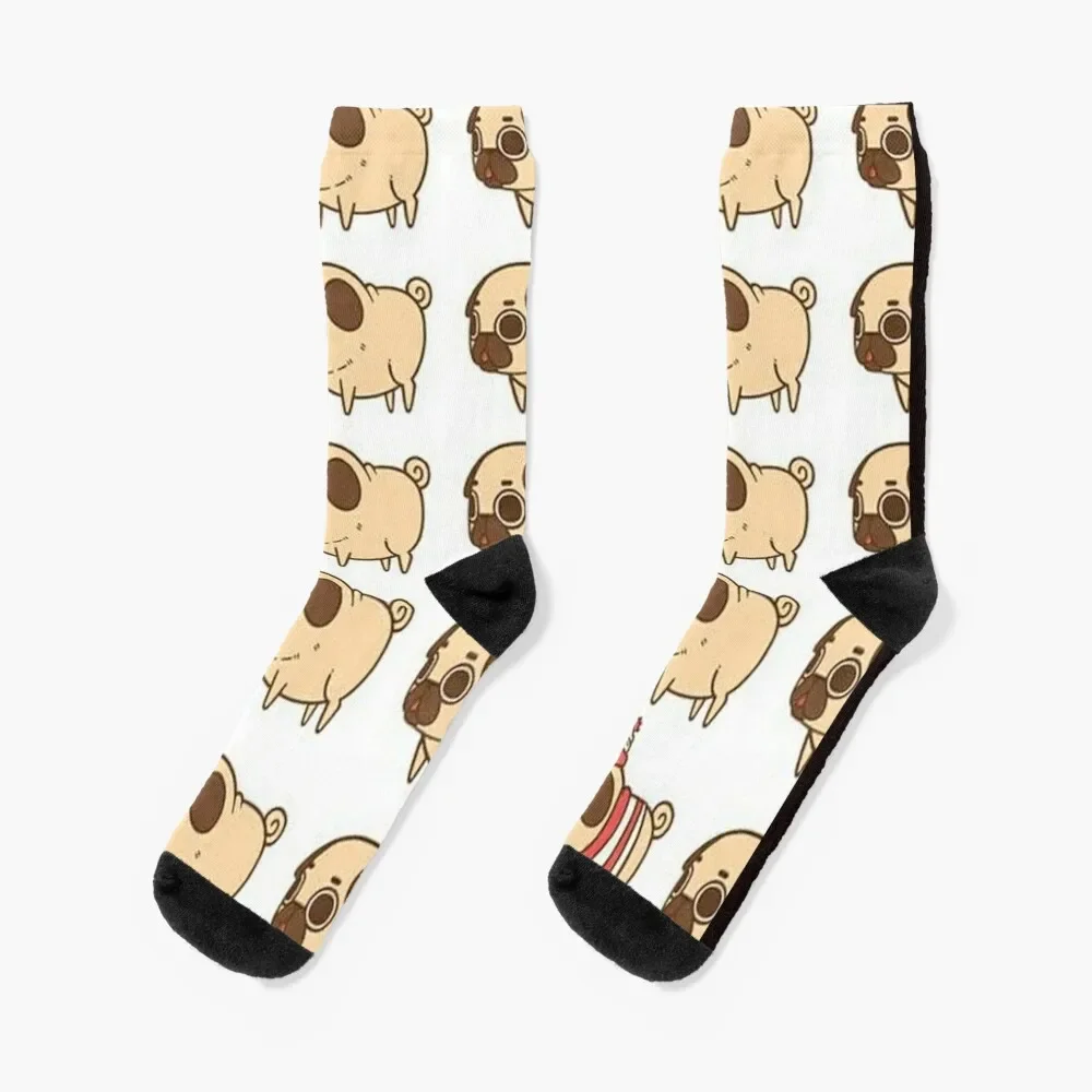 Pug Dog Art Pugs puppy funny cute dogs I love Pugs Socks Men's set Designer Man Socks Women's