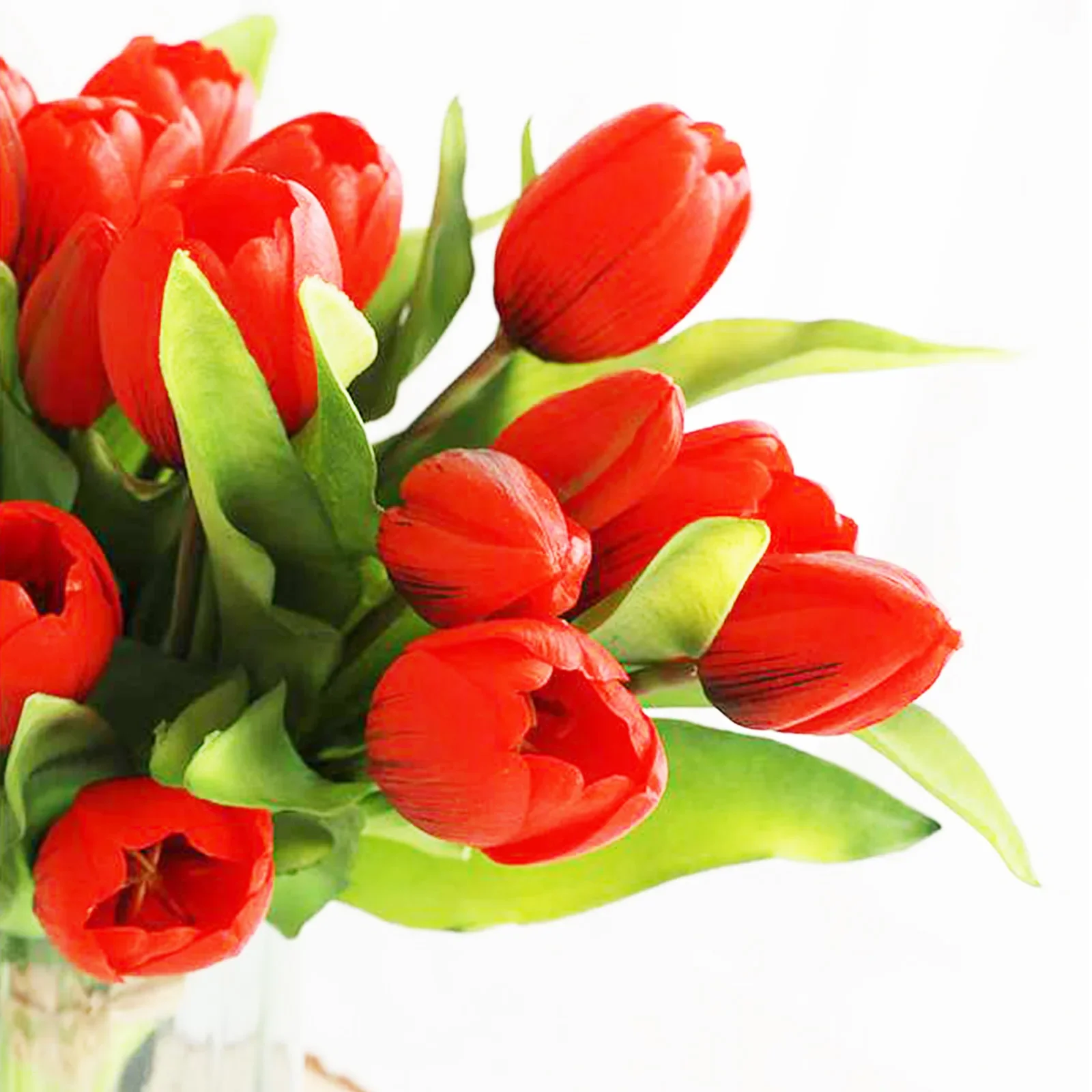 

Artificial Tulip Bundle With 7 Tulips Fake Tulip Bouquet For Wedding Decoration