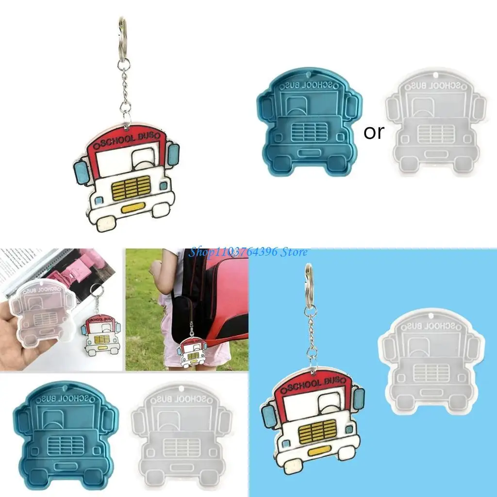 

Мультяшный автомобильный брелок для ключей, кристаллическая эпоксидная смола для творческой силиконовой формы, подарок любви