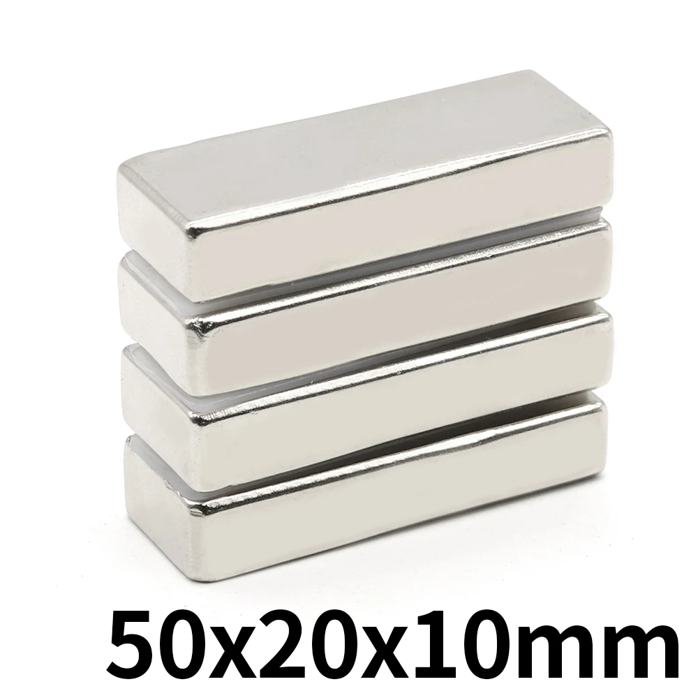 50x20x10mm Block Super Strong Neodymium Magnet N35 Powerful Magnetic NdfeB Permanent Refrigerator Magnet imanes DIY
