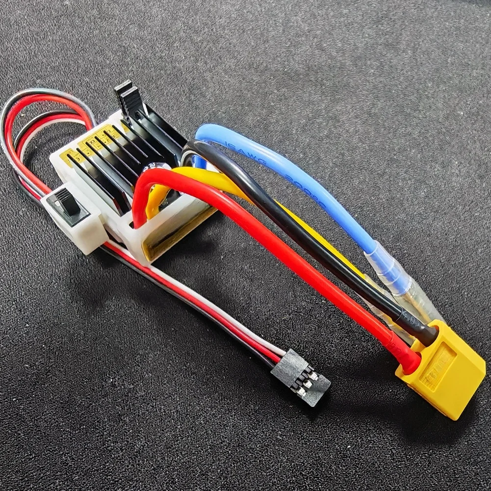 1PCS 60A Dual-Direction Brushed ESC Electronic Speed Controller 2-3S T-Plug With Integrated Heat Sink Plastic Power Tool