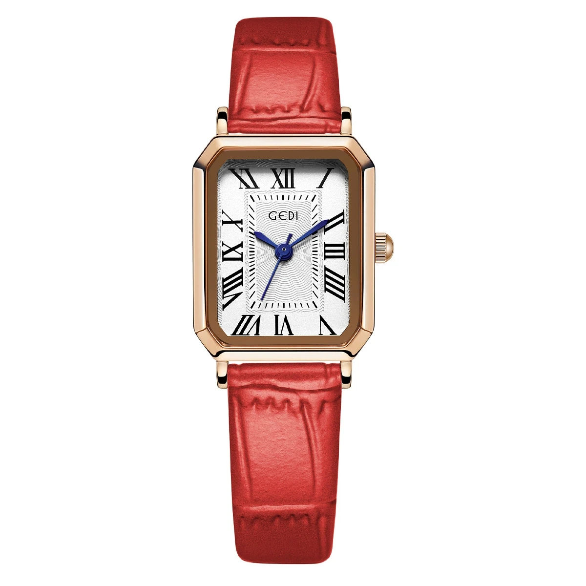 

Fashion Gedi Brand Women Simple Retro Light Luxury Squaretem Perament Student Advanced Waterproof Ladies Leather Quartz Watches