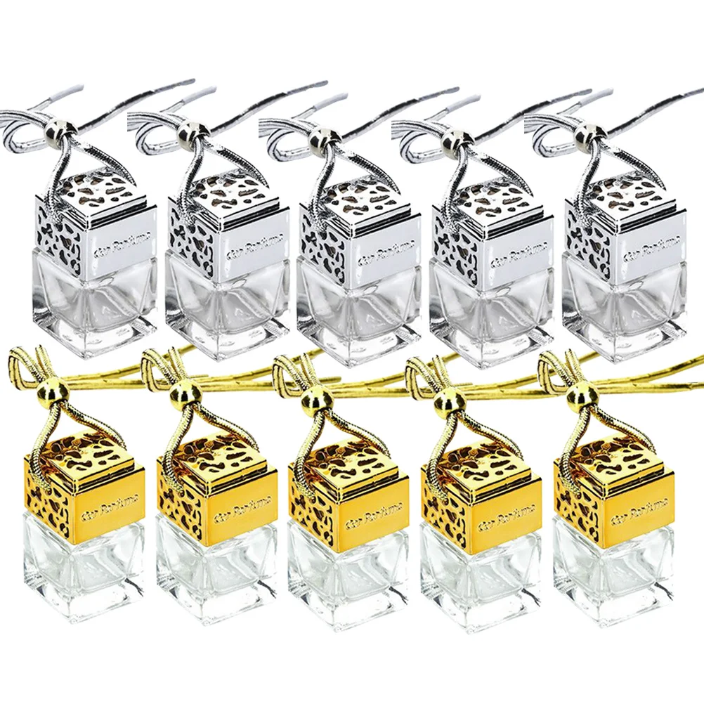 

10 Pcs Glass Perfume Bottle Car Hanging Pendant Bottles Essential Oil Sub-bottle