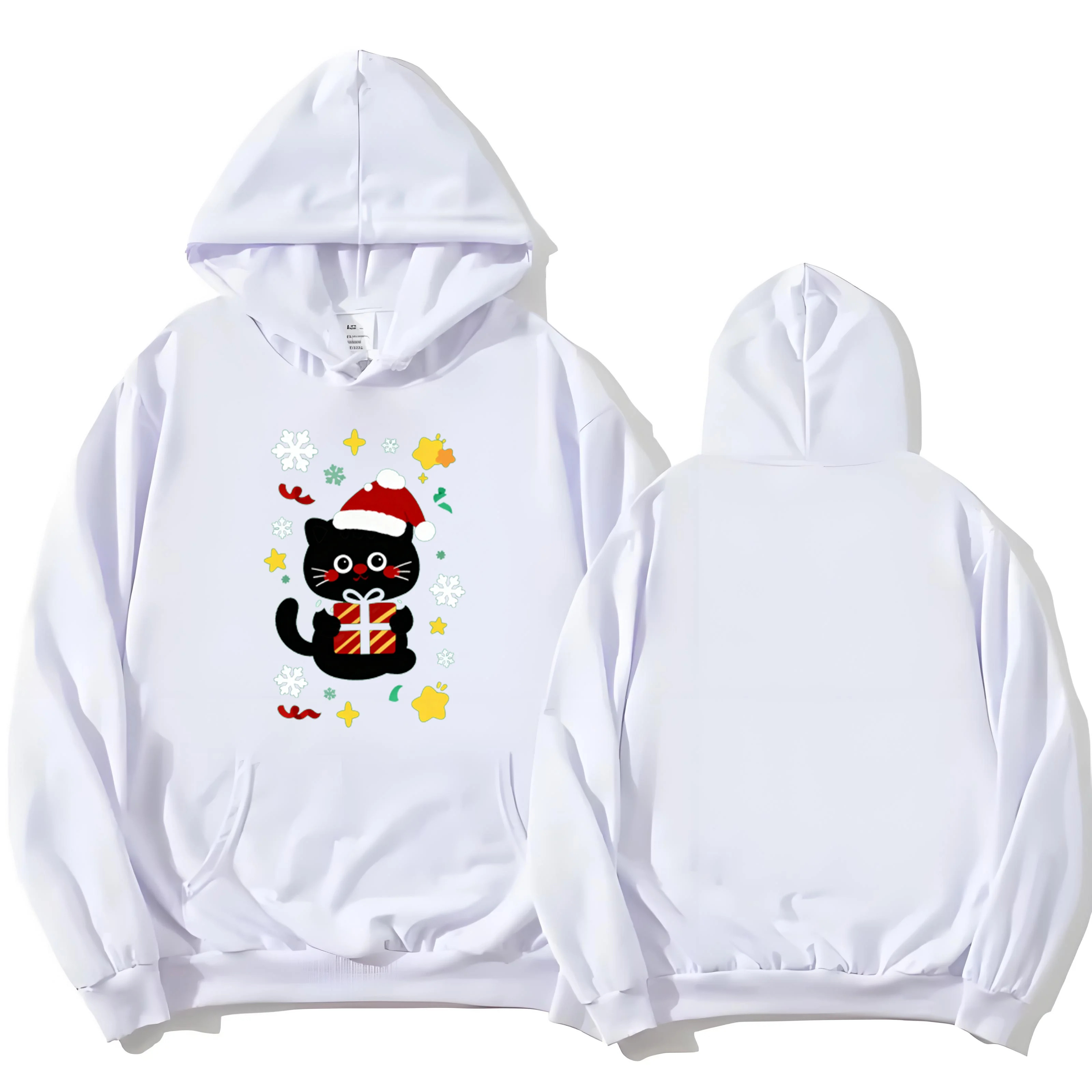 L'ultima felpa con cappuccio pesante 330G con una stampa a tema natalizio del 2025 è adatta sia per uomini che per donne che si è ampia