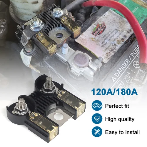 Imagen 2 del producto Fusible de circuito de batería CNSPEED 180Amp 120Amp BFT con tuercas para Dodge Ram 1500 2500 3500 2013-2019 68164797 AA 68250245 AA 956-356