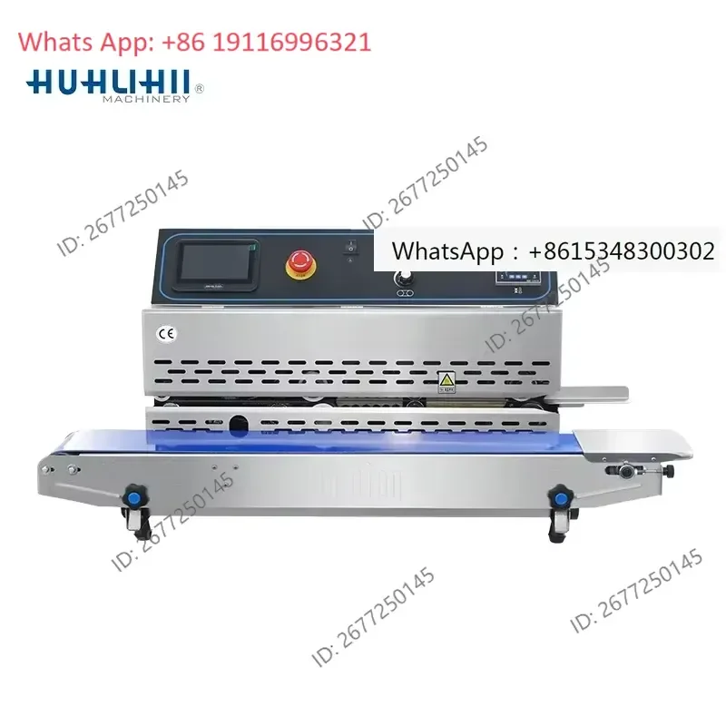 Horizontal Automatic Inkjet Printing Code Coding Continuous Band Food Bag Heat Sealer Sealing Machine