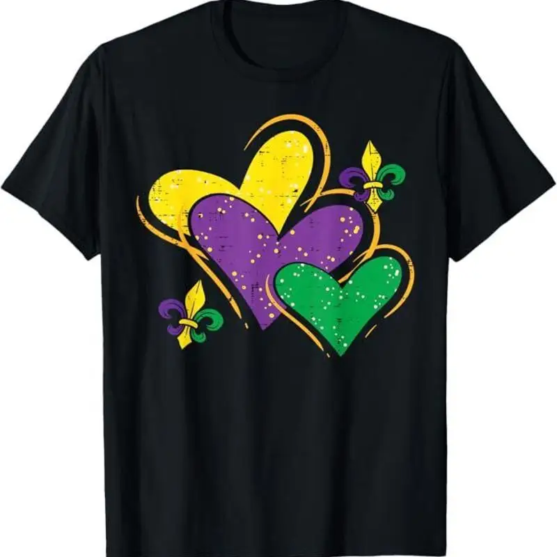 

Милый наряд Mardi Gras Hearts для женщин и девочек, детская футболка для малышей