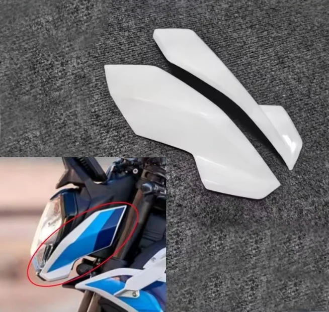white Motorcycle Head Side Panel Upper Front Headlight Nose Turn Signal Fairing Fit For BMW S1000R M1000R 2021-2024