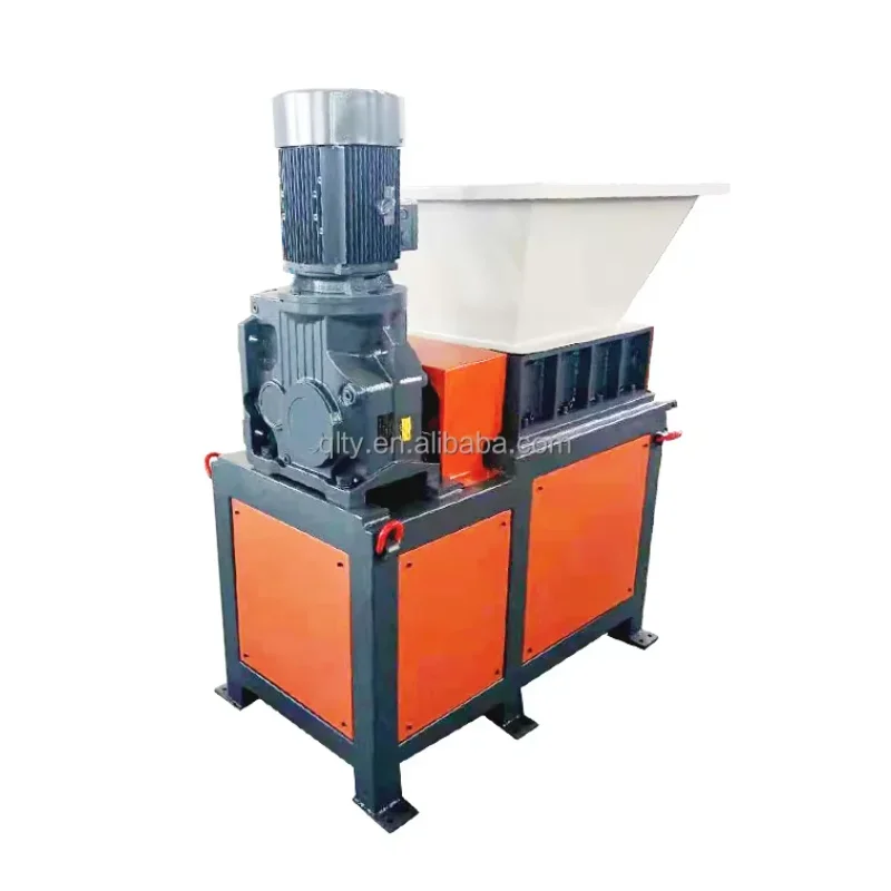 Double Shaft Waste Tire Rubber Plastic Metal Scraps Shredder Cutting Machine