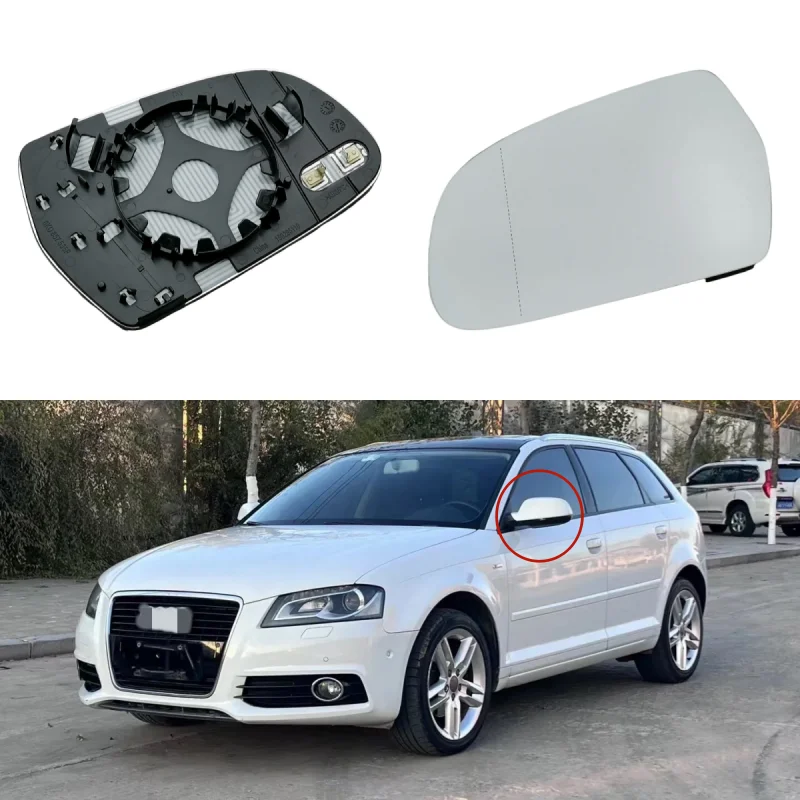 

For Audi A3 2010-2013 A4L 2013-2016 Car Side Mirrors Lens Door Wing Rear View Mirror Glass Heating 8T0857535E 4F0857535AF