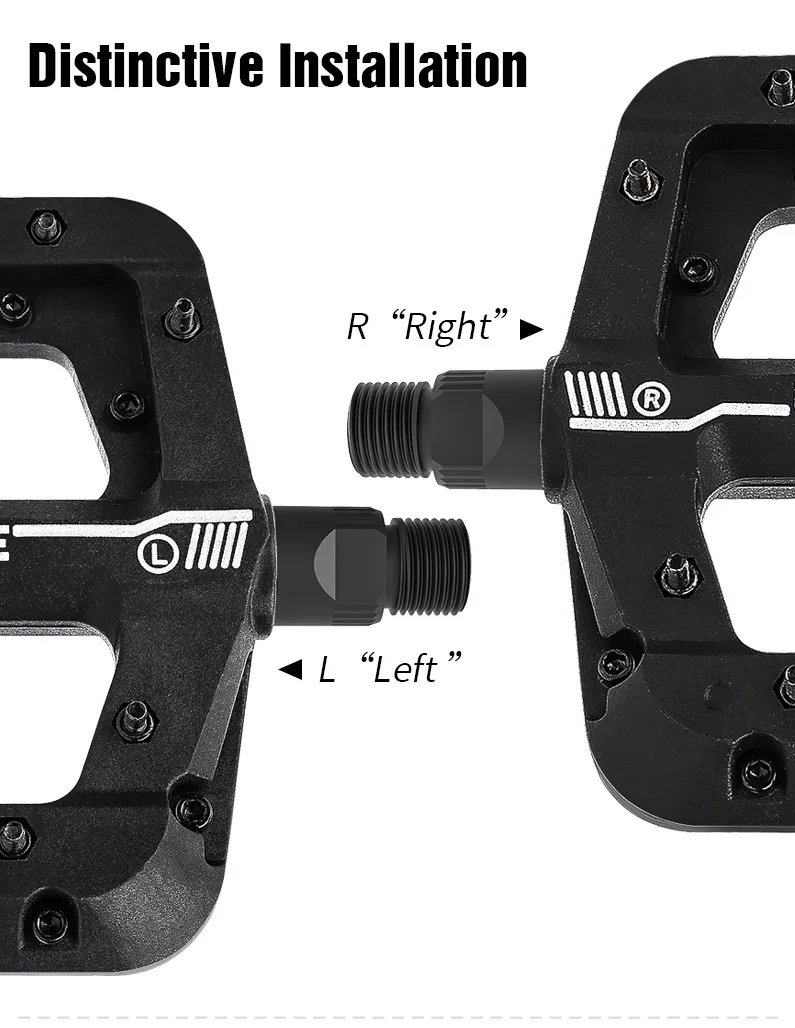 Lebycle MTB Bicycle Nylon Pedal Bearing Mountain Bike Pedals High-Strength Non-Slip Bike Cycling Accessories