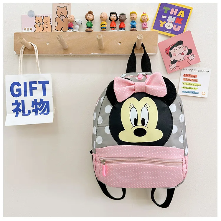 Disney Cartoon mochila tecido Oxford, mochila infantil do bebê, bolsa pequena casual, bolsa de pelúcia nova