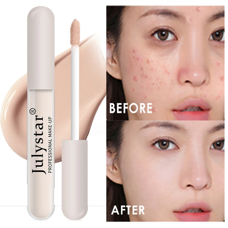 Natural Brightening Liquid Concealer Stick, Impermeável duradoura rosto contorno cosmético, Cover Spot Acne Dark Circles, 6 cores