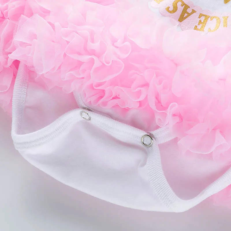 Tenues de 1er anniversaire pour bébé, robe tutu de fête princesse avec couronne, bande de sauna, robes pour tout-petits, vêtements de bébé, 1 an