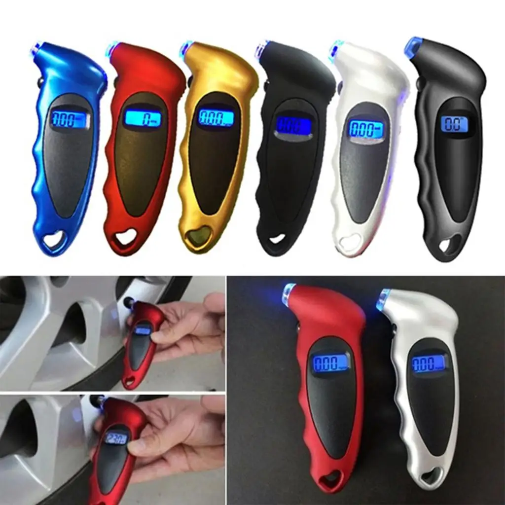 

Digital Tire Pressure 150 PSI 4 Settings Car Truck Bicycle Backlit LCD Non-