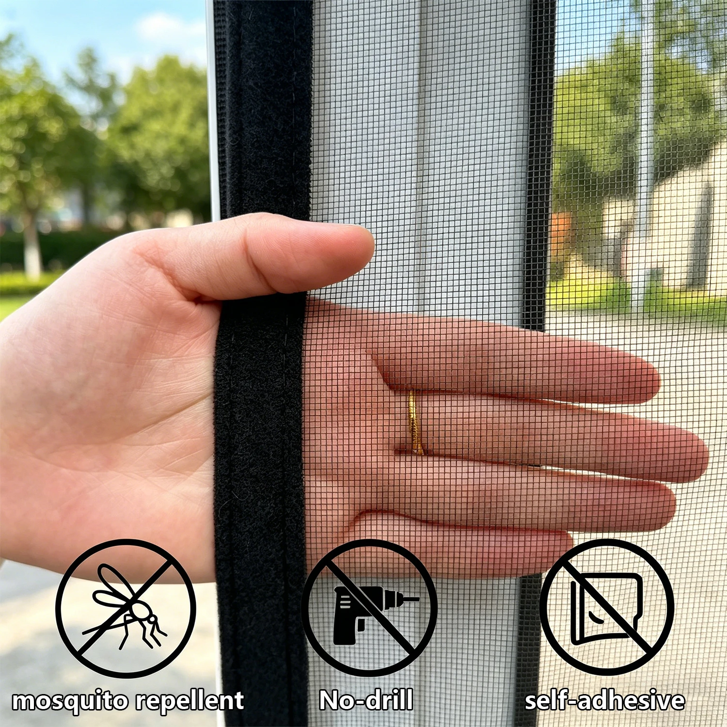 Household Mosquito Screens, Mosquito Nets, Mosquiteras Para Ventana, Self-Adhesive Moustiquaire, No Drill, Easy to Install