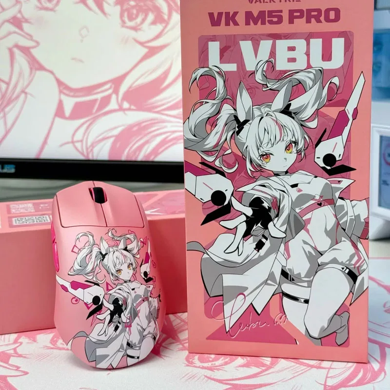 Vk M5 Pro Tri-Mode Game Mouse Paw3950 8k Lightweight Fps Esports Accessories Valorant Apex Csgo Smart Display Receiver Pc Gifts