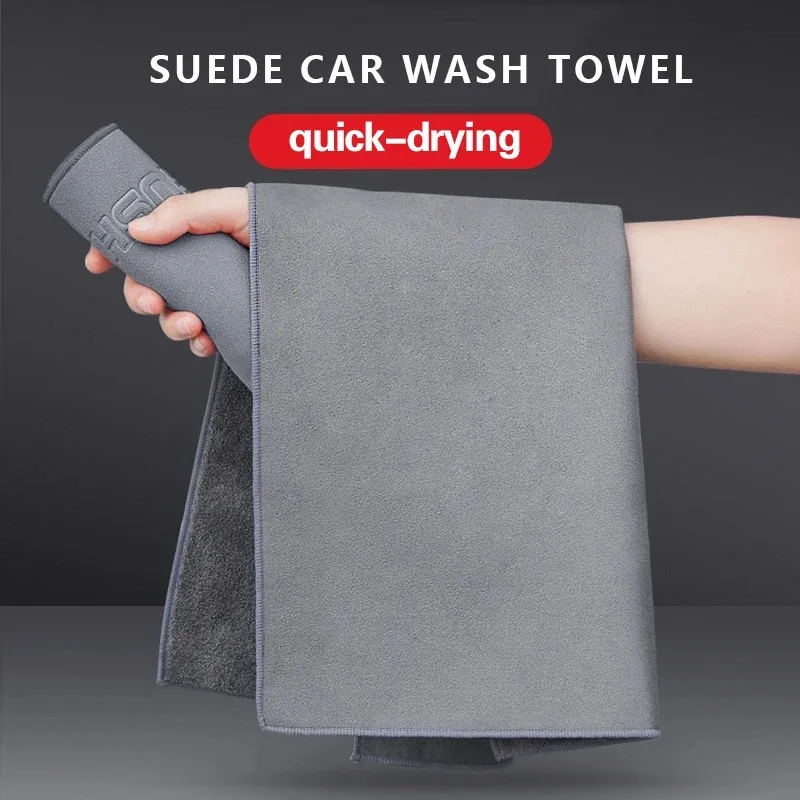 High-Quality Chamois Leather Coral Fleece Car Cleaning Cloth Towel Thick Water Absorption Rag for High-Performance Dusting And W