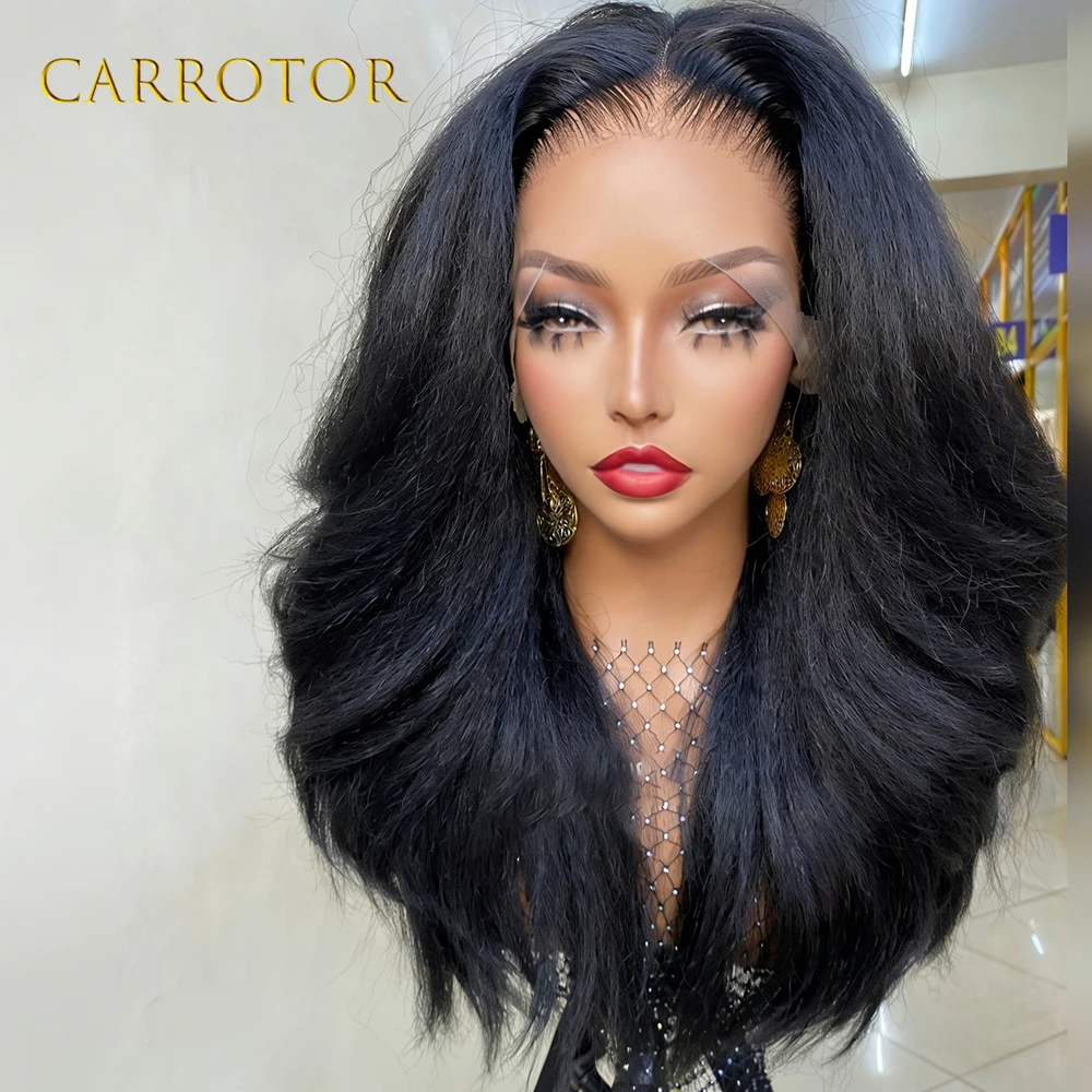 

Парик из натуральных человеческих волос Kinky Straight и Body Wave, 5x5, без клея, с прозрачной сеткой, для женщин