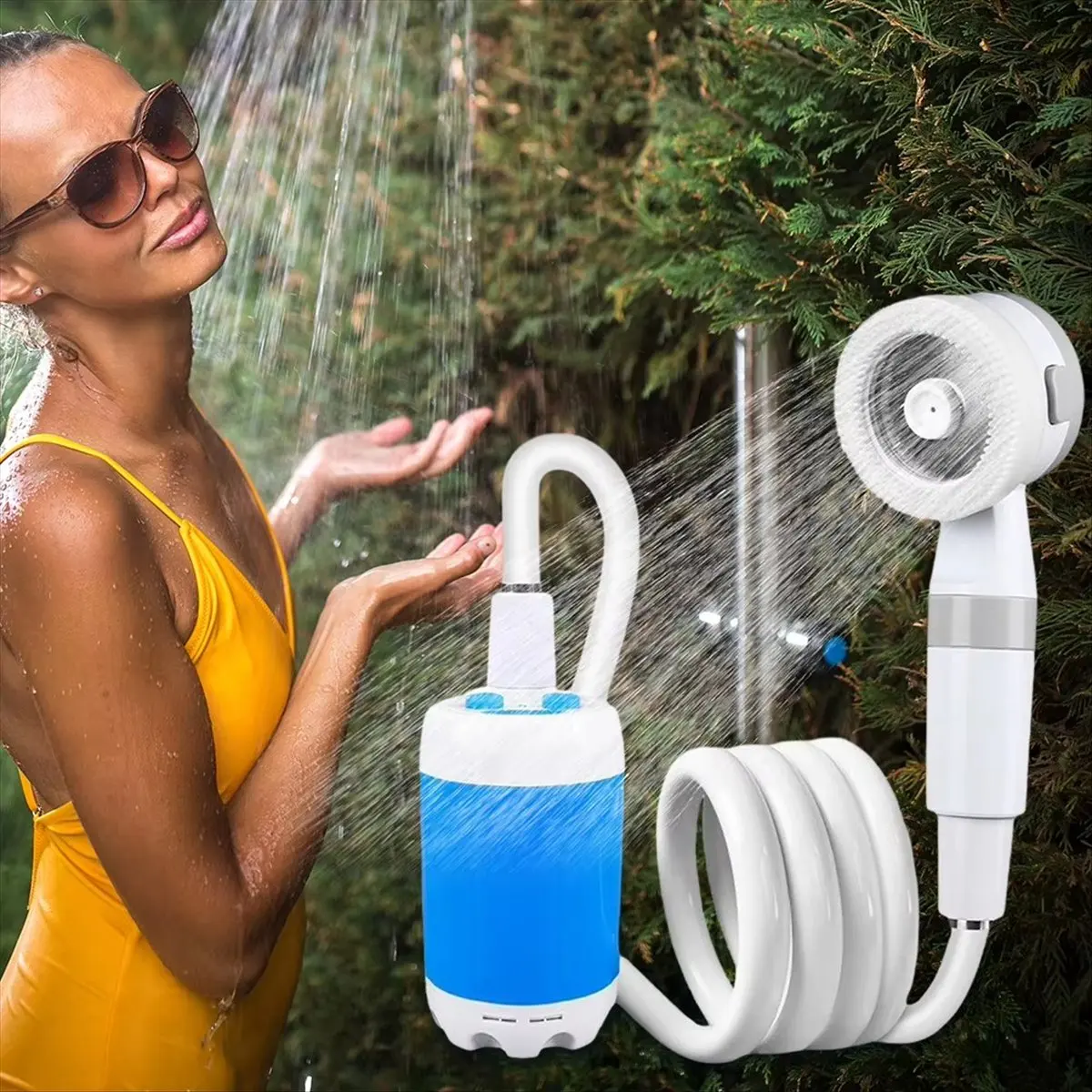 Carefree- Outdoor Camping Shower Pump with Digital Display 5000mAh Rechargeable Electric Shower Pump