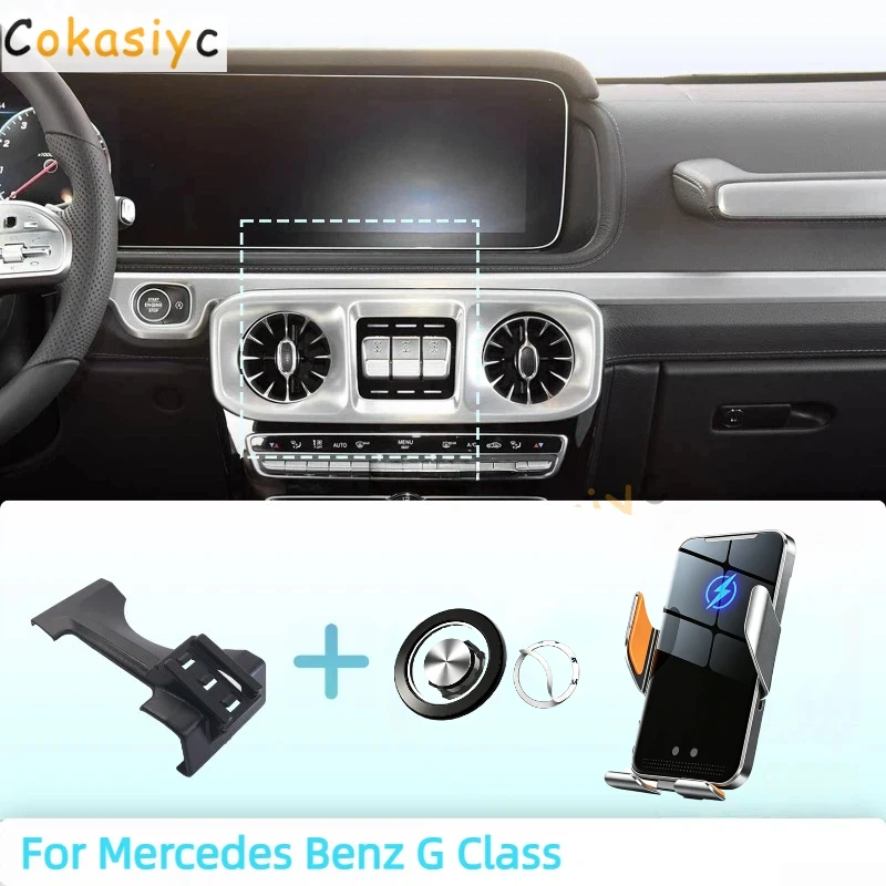 Made to measure For Mercedes Benz G Class 2019-2022 G500 G63 W463 AMG Phone Holder Car Magnetic Mount Smart Sensing Wireless
