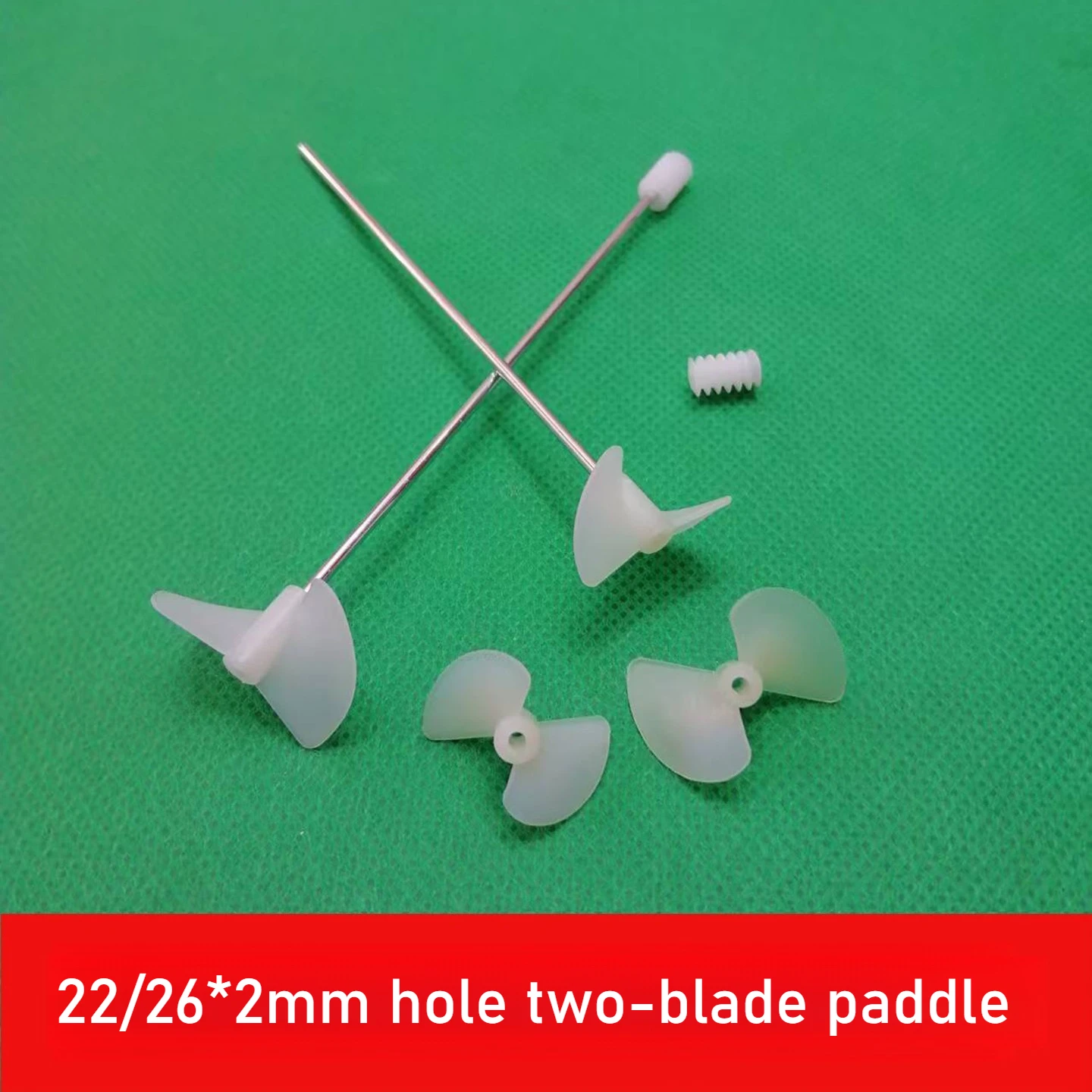 set of 2‑Blade Boat Propeller 22/26mm,CW CCW Propeller DIY STEM Educational Accessory, Hand‑Assembly Model Ship Thruster Paddle