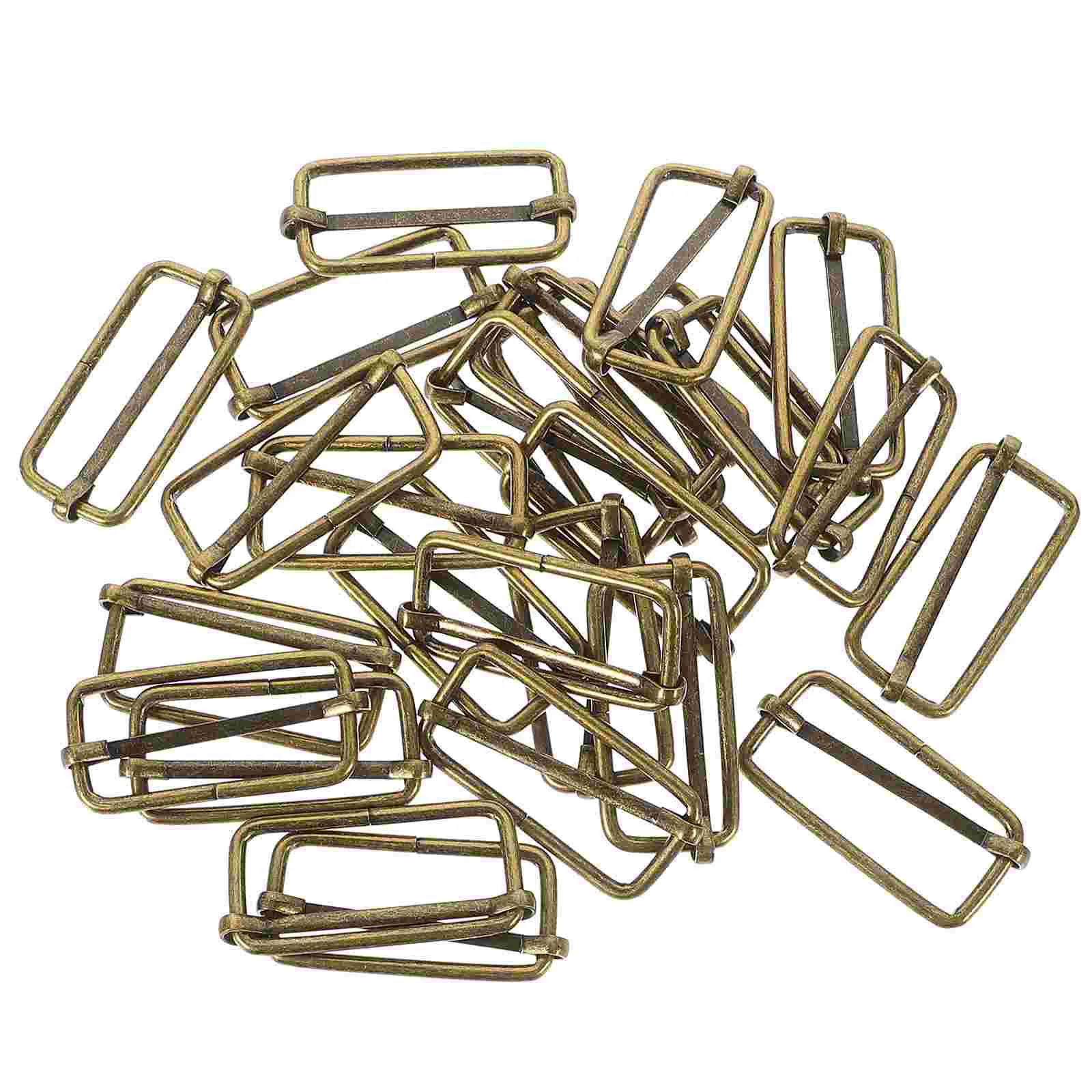 100 PCS Connection Buckles Slide Metal Scroll Wheel Length Adjustment Roller Pin