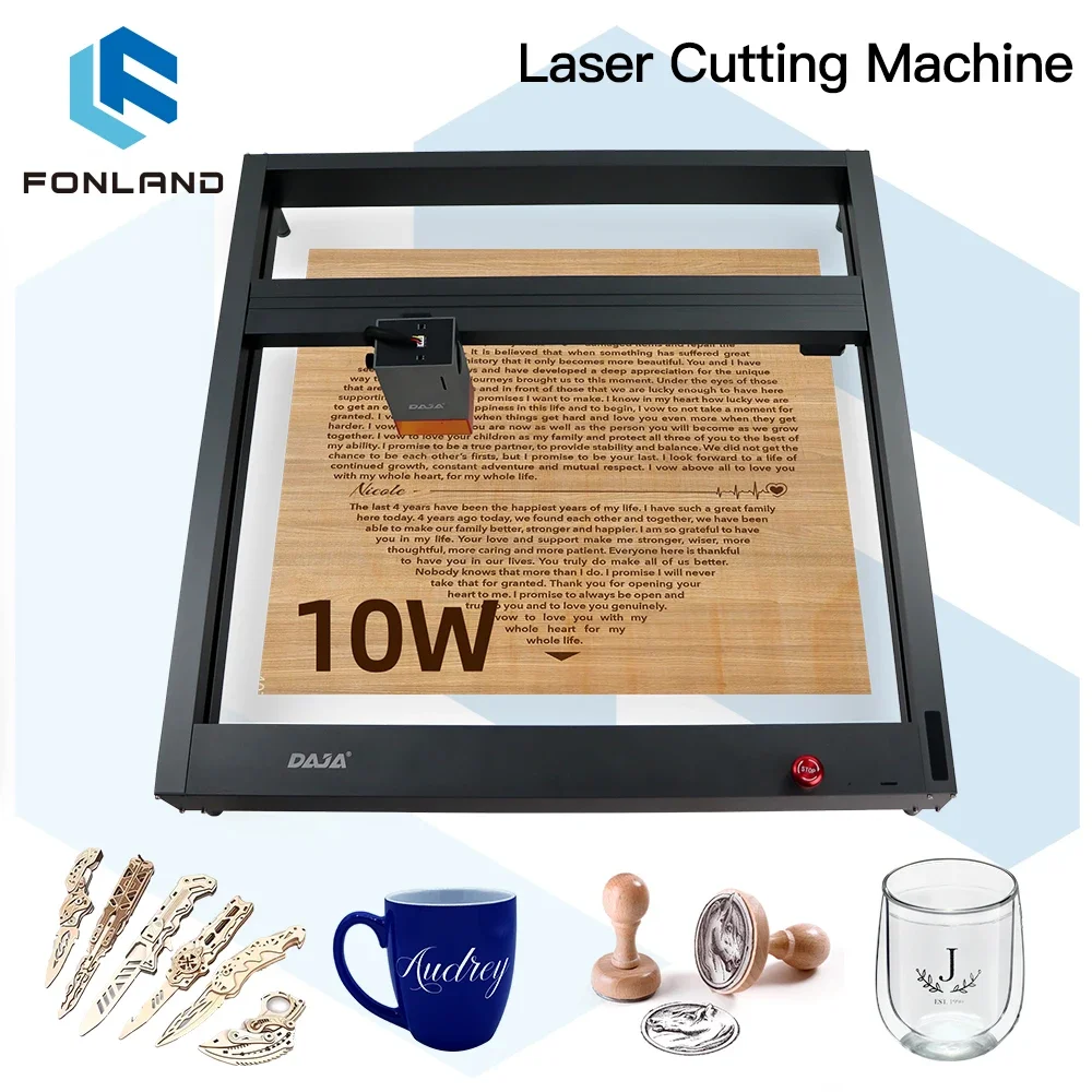 DAJA D4 Mini Portable Laser Engraver Diy Bluetooth Machine Painted Dog Tag Paper Leather Wooden Plastic Logo CNC Machine