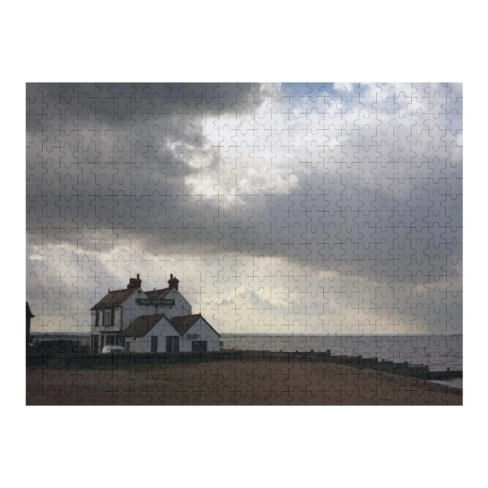 

Old Neptune Pub Whitstable England UK Seafront Storm Clouds Photograph Jigsaw Puzzle Iq Puzzle