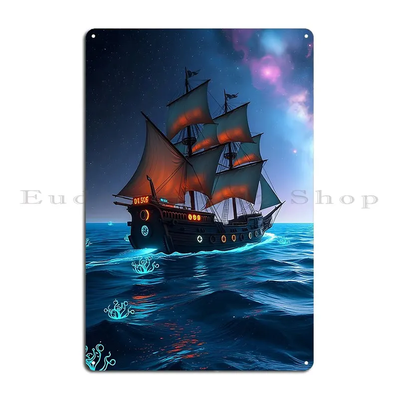 A I مخدر البخاخة القراصنة السفينة علامات معدنية سينما الديكور سينما لوحات الحديد تين تسجيل ملصق #2