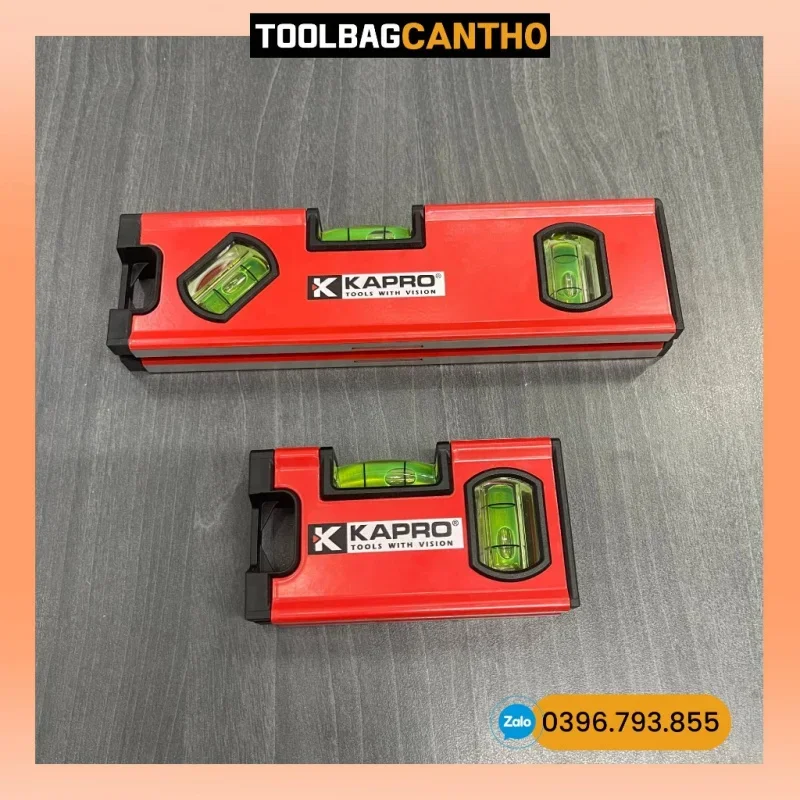 Kapro 10/15/20cm Portable Magnetic Spirit Level Aluminum Construction Leveling Tool Measurement Bubble Level Gauge