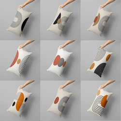 Simple geometric pattern long pillowcase 50x70 room sofa nap long hug pillowcase 40x60cm home decoration