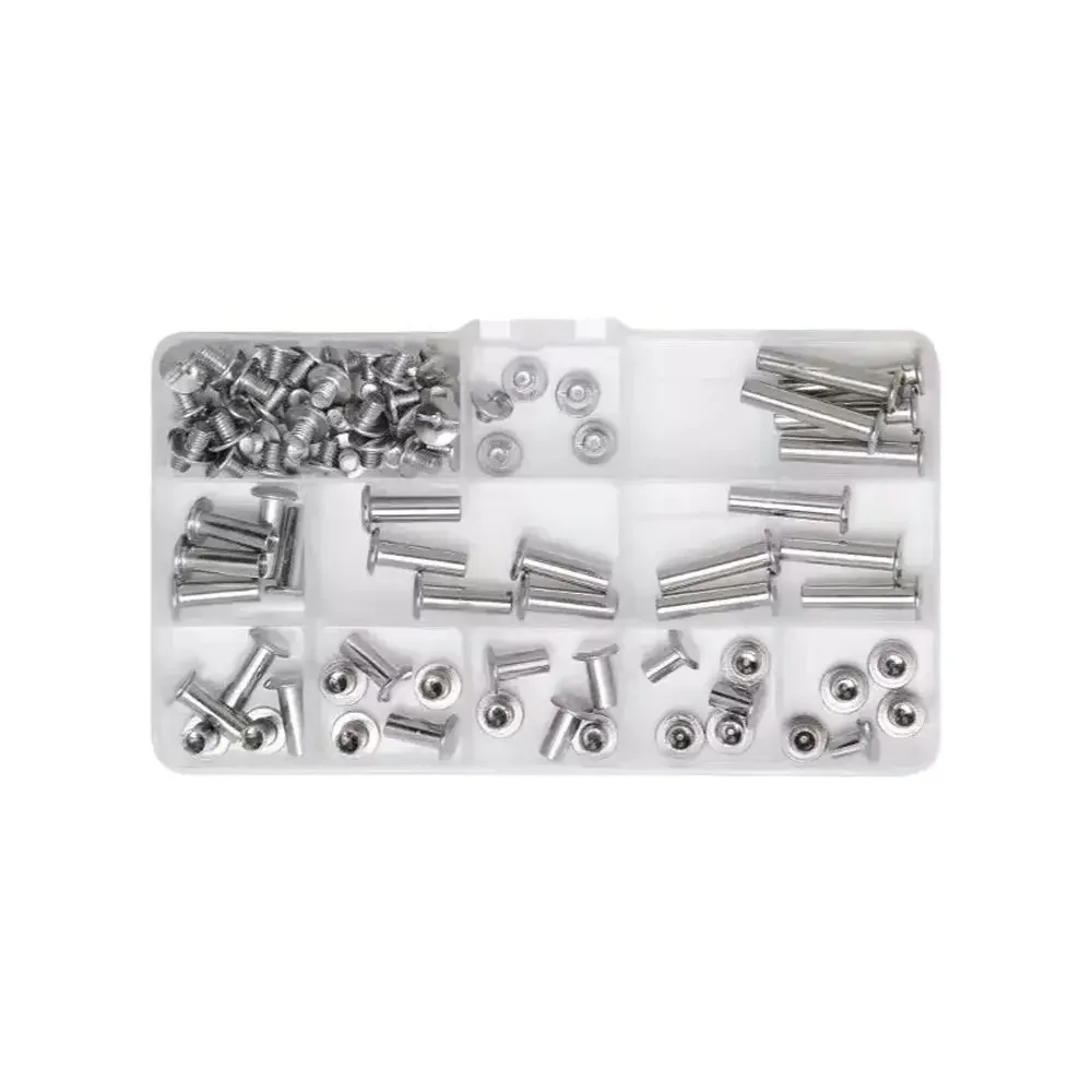 304 Stainless Steel Chicago Screws Set, M3M4M5M6 , Leather Rivets for Leather Craft, Photo Album,   Chicago Screw Assortment Kit