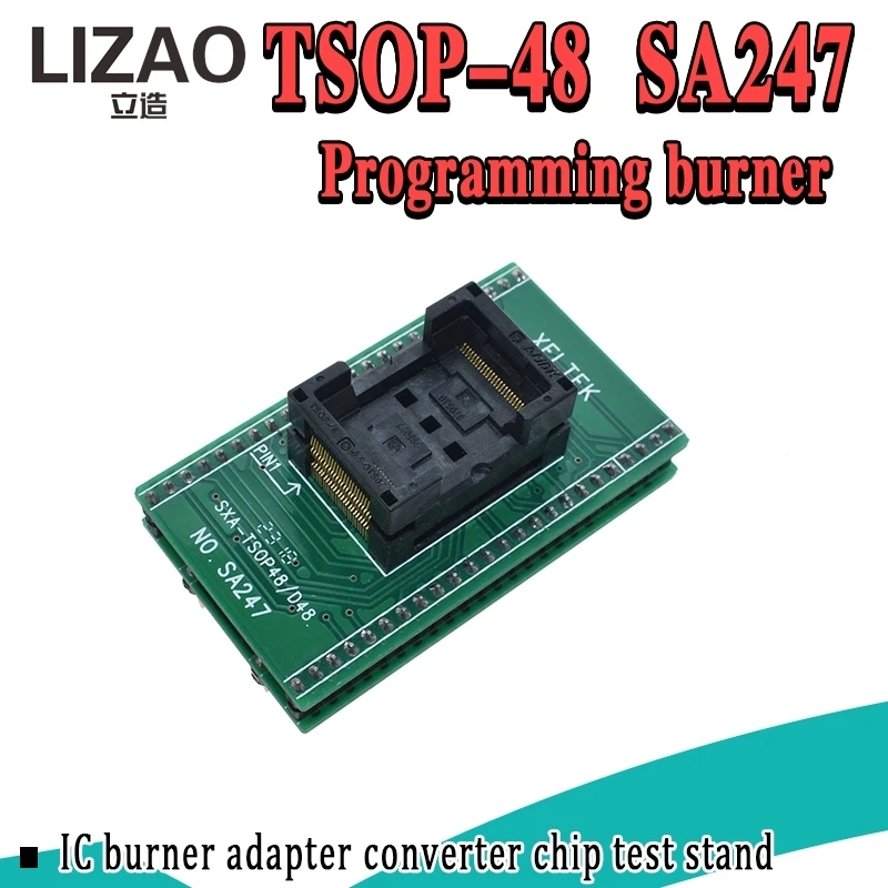LIZAO 0.5mm Pitch TSOP48 to DIP48 Adapter Socket High Precision TSOP48 Test Socket for RT809F RT809H Programmer
