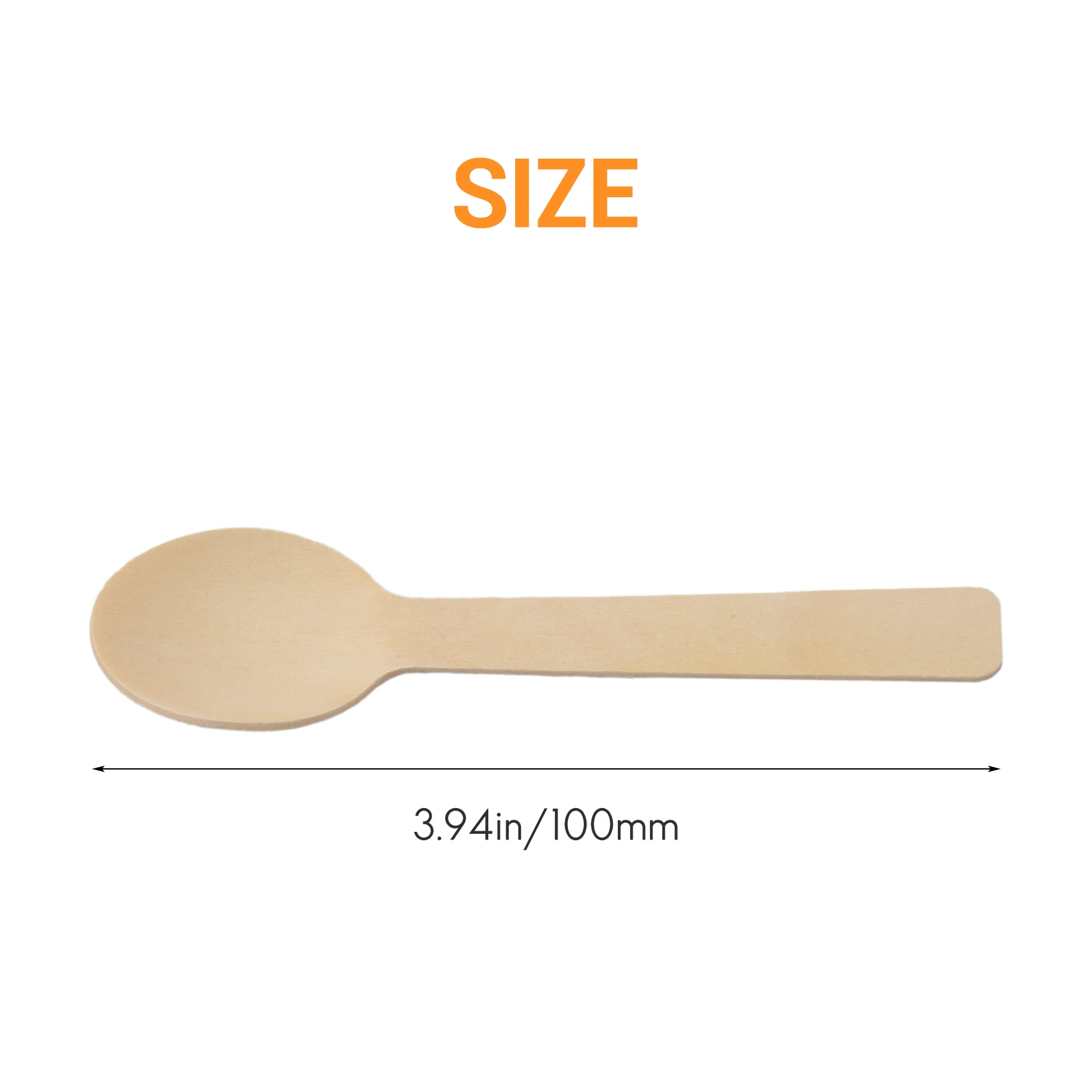 100Pcs Disposable Wooden Spoon Mini Ice Cream Spoon Wood Western Dessert Scoop Wedding Tableware Kitchen Accessories