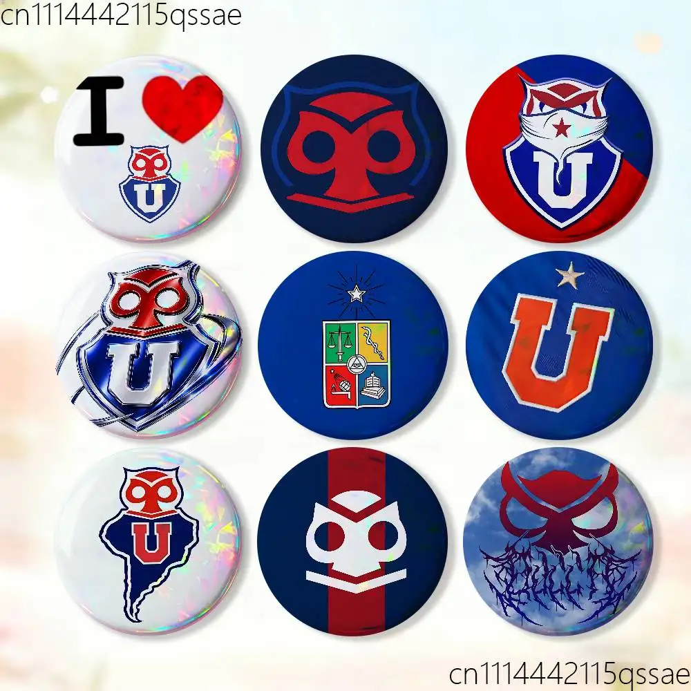 C-Chile University Logo Cartoon Enamel Pins Anime Game Character Brooches for Backpack Accessories Snap-in Badges