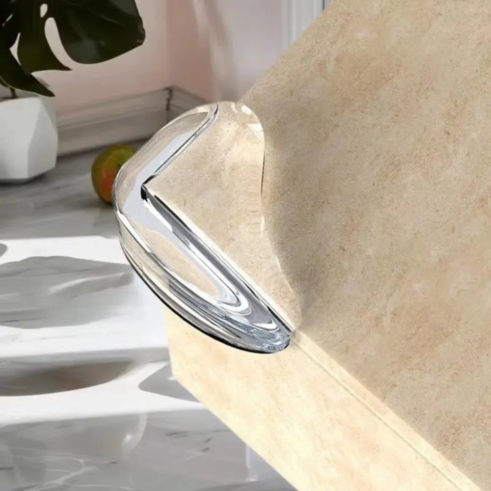 4/10 pezzi protezioni angolari in silicone copertura protettiva per angoli da tavolo trasparente anti-collisione protezioni angolari per mobili trasparenti