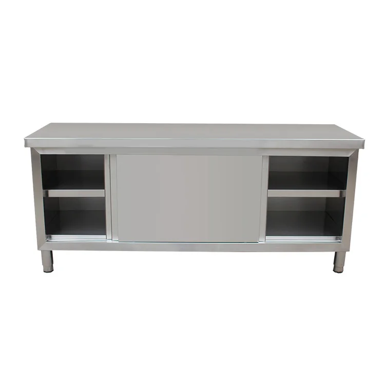LTT stainless steel sliding door workbench kitchen console commercial household chopping board