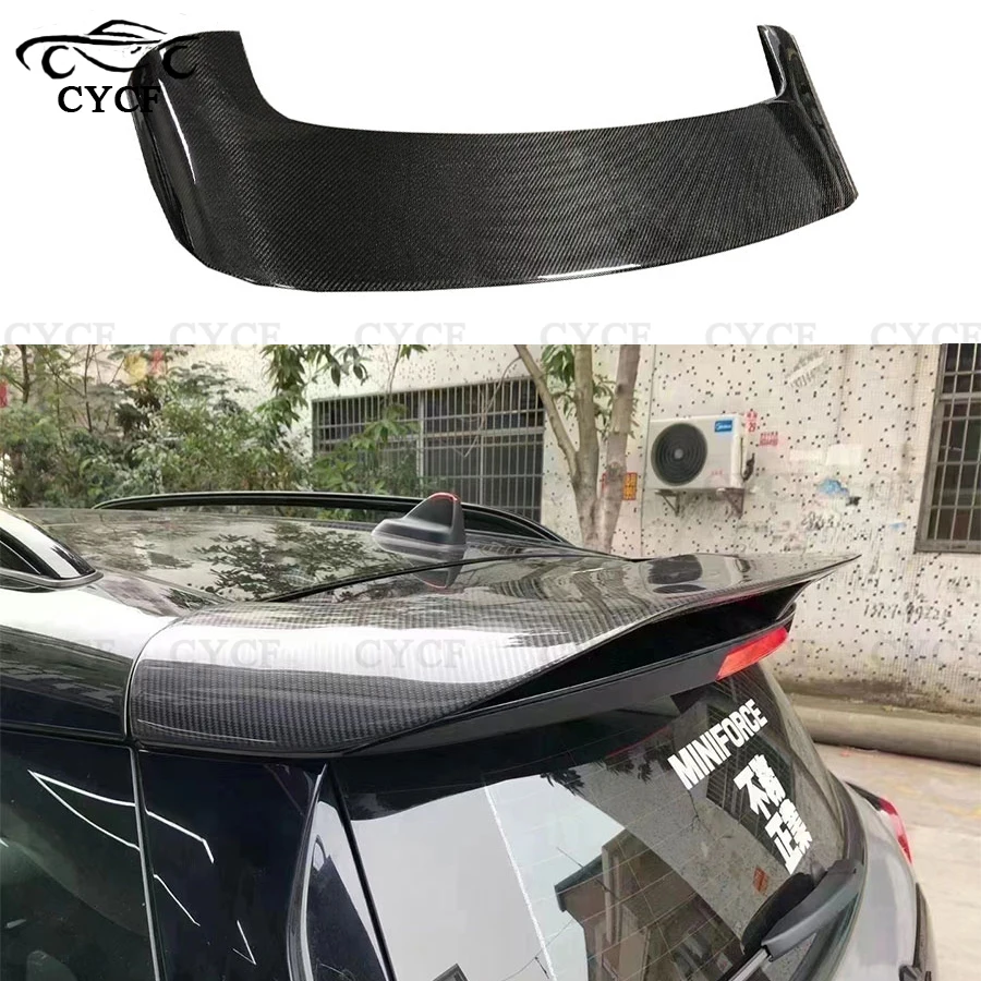 Real Carbon Fiber For BMW mini F55 F56 F60 Series Car Rear Trunk Spoiler Lip Wing Lip Extension