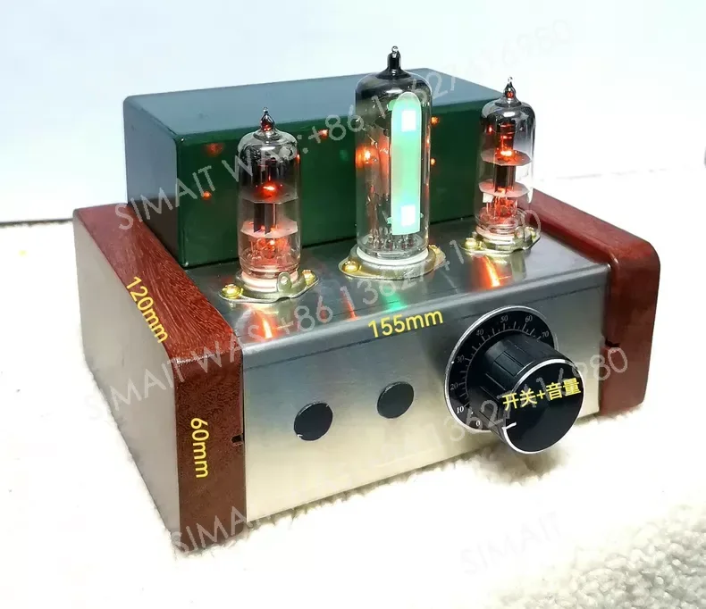 Bluetooth Hybrid Tube Amplifier – 6N15 Preamp + 50W+50W Digital Power with 6E2 Magic Eye Indicator