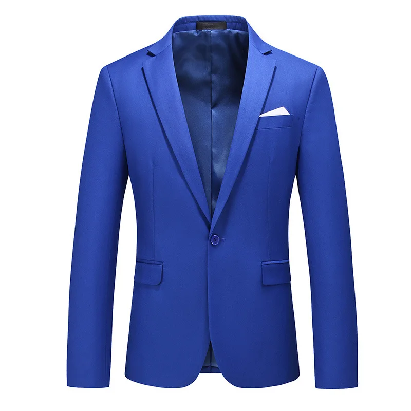 P-74 New Groom Wedding Dress Formal Suit Korean Slim Fit Multicolor Suit Set Multicolor Multisize